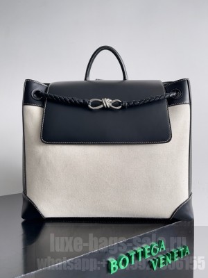 Bottega Veneta Large Andiamo Canvas 786195 black&silver