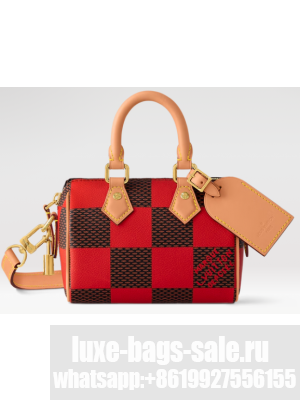 Louis Vuitton Speedy 18 Bandouliere Damier Pop N40611 red