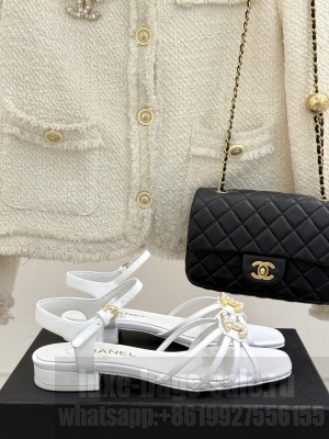 Chanel Sandals Lambskin white G46275 2025