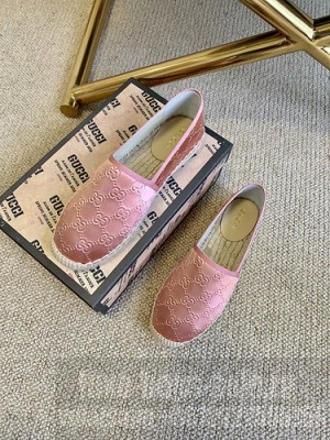 GUCCI SIGNATURE LEATHER ESPADRILLES PINK 02