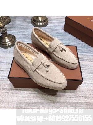 Loro Piana Summer Charms Walk Suede Calf Skin loafer
