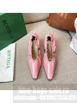 Bottega Veneta Almond Pumps in Pink Lambskin with Plexiglass Heel 2021 Collection