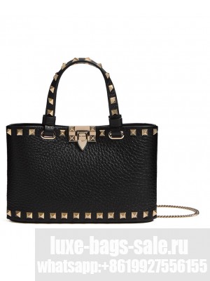 Valentino Garavani Mini Rockstud Embellished Handbag Black