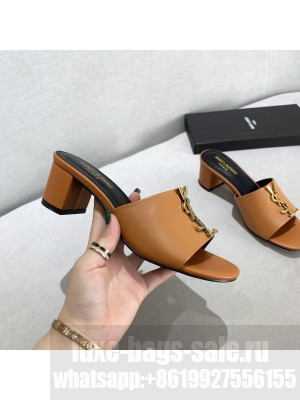 Saint Laurent YSL Leather Mules 5cm 01 2021 Collection