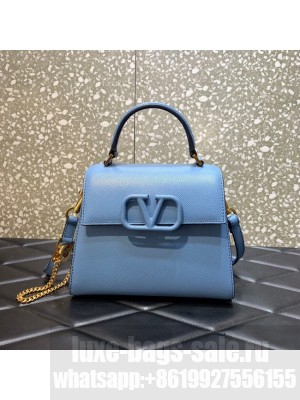 VALENTINO VSLING small Grain calf leather Shoulder bag WB0F53 blue