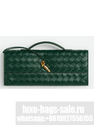 Bottega Veneta Long Clutch Andiamo With Handle 741511 Emerald green