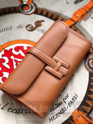 Hermes Jige Elan 29 Swift Clutch Bag curry