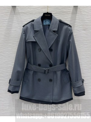 Prada Women's Double-breasted Blazer Black