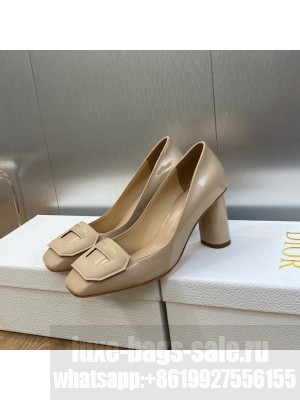 Dior Day Heel 8.5cm in Patent Leather Beige Pump