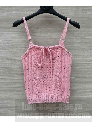 Chanel Women's Knitted Tops Pink