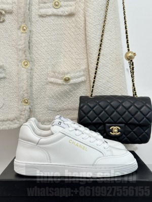 Chanel Ban'x Calfskin Sneakers White 2023