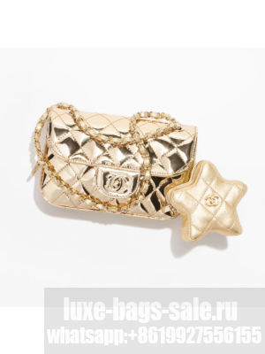 Chanel Mini Flap Bag & Star Coin Bag AS4646 Gold