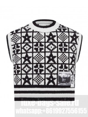 Christian Dior Women's Cropped Sweater Vest Black