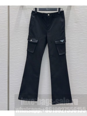 Prada Women's Twill Trousers Black