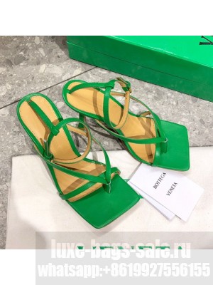 Bottega Veneta Stretch Lambskin Strap Sandals 9cm Grass Green  2021 Collection