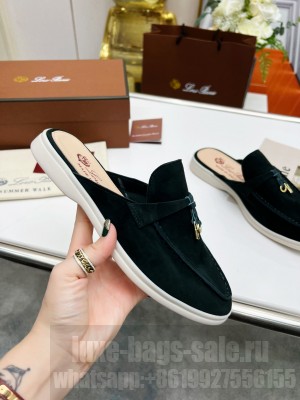Loro Piana Babouche Charms Walk Loafers Suede Calfskin 2022 Collection 07