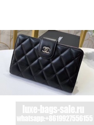 Chanel Small Wallet 48667 Lambskin Black