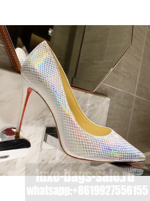 Christian Louboutin Iridescent Fabric Pump Silver 2021 Collection
