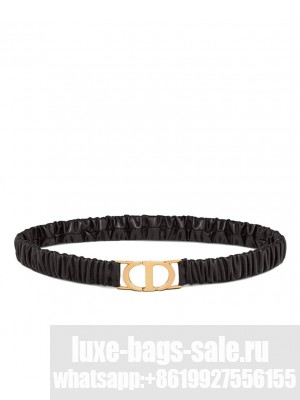 Christian Dior 30 Montaigne Stretch Belt Black