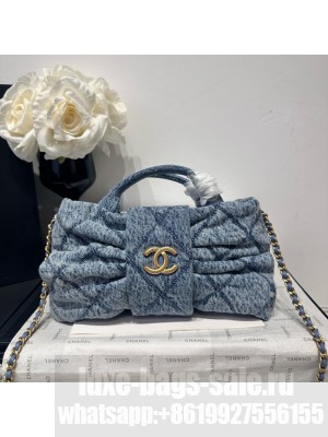 Chanel Denim Mini Bow Bag AS5849 blue