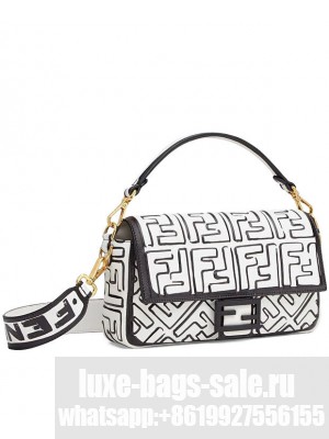 Fendi Nappa Leather FF Print Bag Black