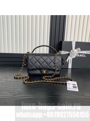 Chanel FLAP BAG WITH TOP HANDLE AS5317 black