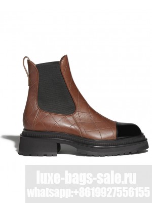 Chanel Women's Short Boots G45087 Coffee