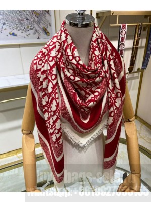 Christian Dior Women s Oblique Motif Square Scarf Mauve