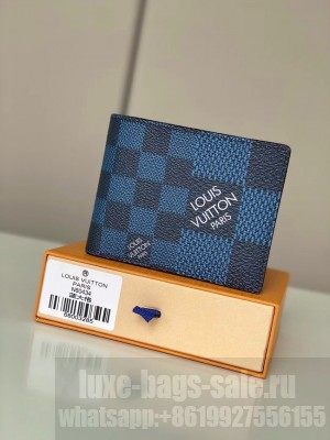 Louis vuitton Monogram Canvas Wallet N60434 blue