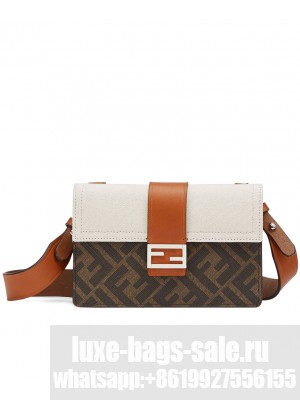 Fendi Baguette Pouch Fabric Bag 7M0295 Coffee