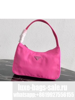 Prada Nylon Hobo Bag MV515 Pink 2019