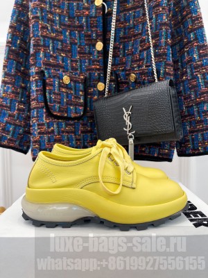 Jil sander Unisex 5cm Low-top leather Lace up boots Yellow