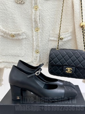 Chanel lambskin & cotton pumps black 2025