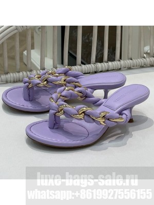 Bottega Veneta Dot Entwined Thong Sandals Purple  2021 Collection