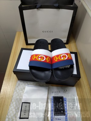 Gucci Unisex Rubber Flat Slide Sandals 017 2021 Collection