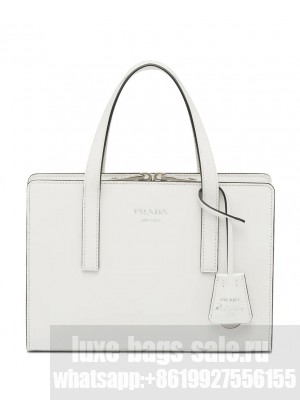 Prada Re-Edition 1995 Brushed-Leather Mini Handbag Cream