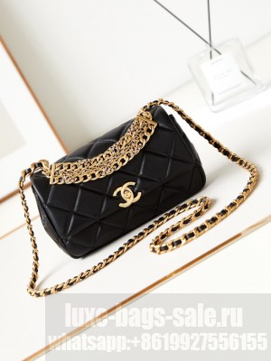 CHANEL 24C MINI FLAP BAG AS4595 Black