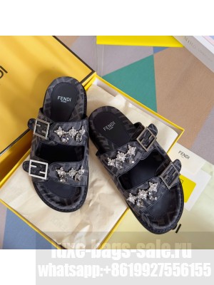 Fendi Feel Unisex Flat Slide Sandals 013