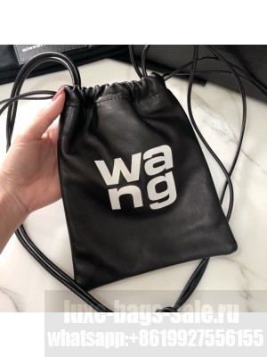 Alexander Wang Ryan Drawstring Mini Dust Shoulder Bag Leather wang Black