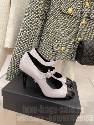 Chanel Heel 85mm Mary Janes Pumps Gray Spring 2022 Collection