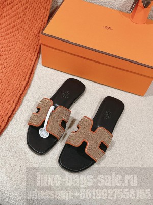 Hermes Oran Flat Slide Sandals (Hand-Sewn)2024 015