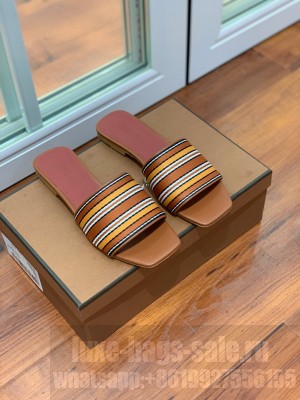 Loro Piana The Suitcase Stripe SandalsViscose 2022 Collection,Brown
