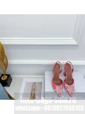 AMINA MUADDI HEEL 6.5CM BEGUM SLINGBACK PUMPS PATENT PINK 013 2021 Collection