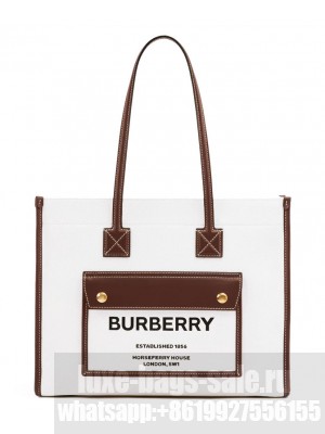 Burberry Large Freya Tote Bag Coffee