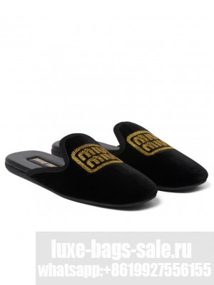 Miumiu Women's Velvet slippers White
