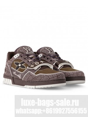 Louis Vuitton Unisex LV Trainer Sneaker 1ADE1X Dark Coffee
