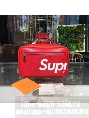 Louis Vuitton x Supreme Handy Clutch Bag Epi Canvas Leather Fall/Winter 2017 Collection M64572, Red