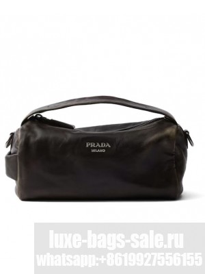 Prada Nappa Leather Shoulder Bag 2VH188 Dark Coffee