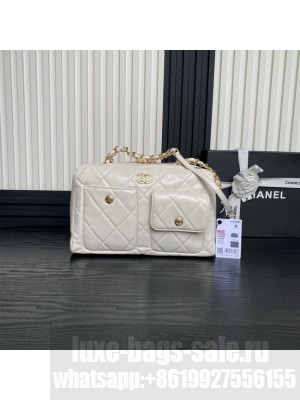CHANEL CLUTCH WITH CHAIN AS4933 white