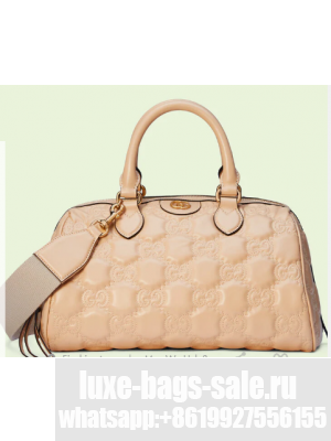 Gucci GG Matelasse leather top handle bag 702242 Beige
